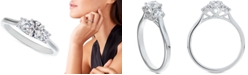 De Beers Forevermark Diamond Round-Cut Three Stone Diamond Engagement Ring (1 ct. t.w.) in 14k White Gold
